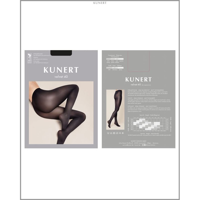KUNERT Women's Velvet 40 Tights, 40 DEN, Blue (Marine 0880)),