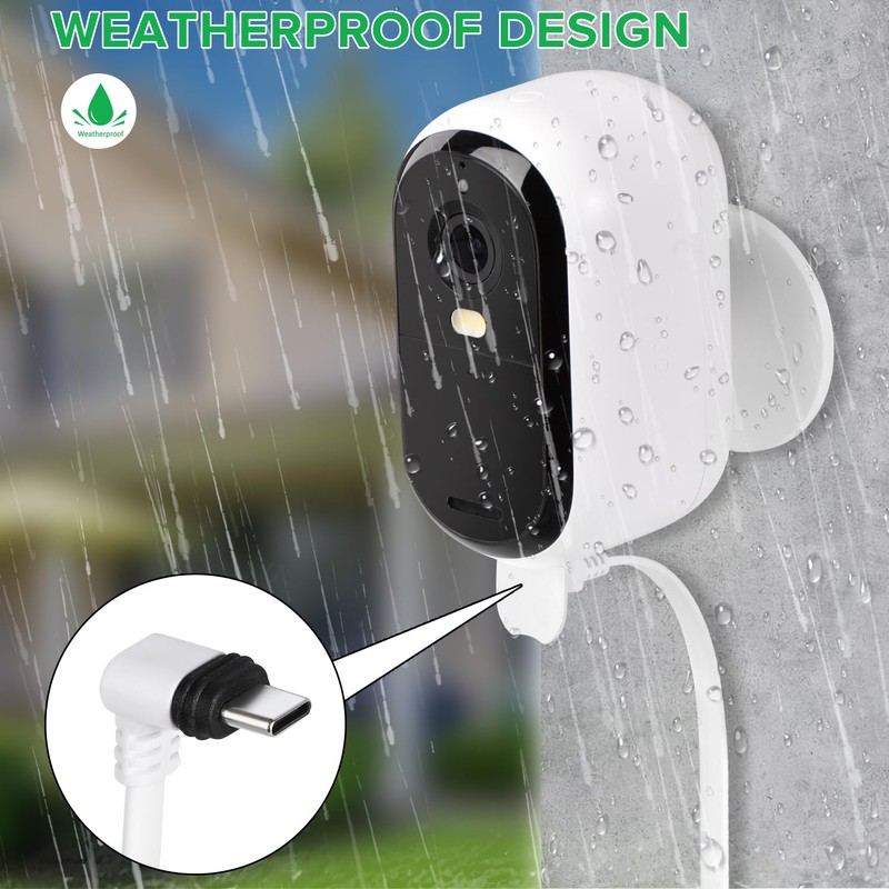 2Pack 25FT Power Cable Compatible with Arlo Essential 2K Outdoor