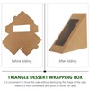 Yardwe 50pcs Triangle Sandwich Boxes with Window Kraft Paper Sandwich
