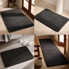 TYUU Black Bathroom Rug, Ultra Soft Bath Rugs Non Slip