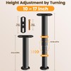 Abiglifty 4Pcs Adjustable Bed Frame Support Legs, 10-17 Inch Bed