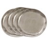 SARO LIFESTYLE Aluminum Organic Charger (Set of 4), 13"x13", Silver