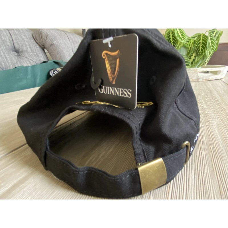 Guinness NWT Guinness Dublin Black Adjustable Strapback Baseball Cap Embroidered