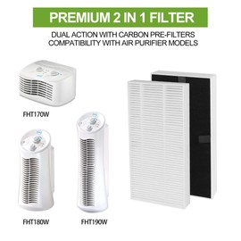4 Pack Hepa Air Purifier Parts Replacement Filters Fit for Febreze FRF102B Honeywell U Filter HRF201 and HHT270, HHT290 Series …