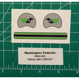 1984 Washington Federals USFL Football Gumball Helmets *DIECUT DECALS ONLY* Mini