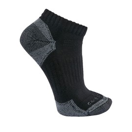 Carhartt Men's Midweight Cotton Blend Quarter Sock 3 Pack, Black Patent, X-Large