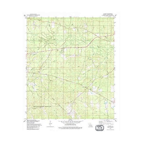 YellowMaps Lacamp LA topo map, 1:24000 Scale, 7.5 X 7.5