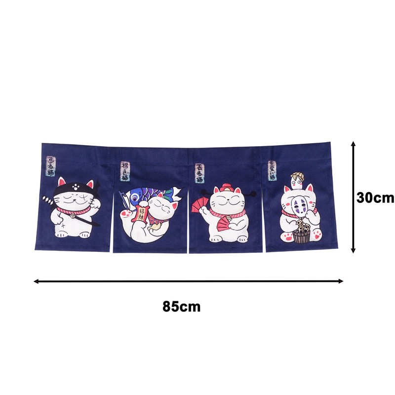 CoolChange Japanese Maneki Neko Door Curtain 85 x 30 cm