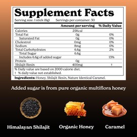 Better Alt Pure Himalayan Shilajit Caramel Honey Sticks with Organic Honey| Easy to Consume Shilajit| 30 Sticks for Energy Boost & Immune Support, 85+ Trace Minerals, 75%+ Fulvic Acid