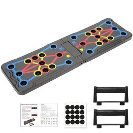 Wesoke Push Up Board Multi-function Foldable Push Up Bar Stands System Men Women, 12 In 1 Pushup Handles for Floor, Professional Chest Fitness Exercise Home Workout Strength Training Equipment