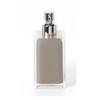 Gedy Bathroom Soap Dispenser, Resin, Grey (Light Taupe), 16.2 x