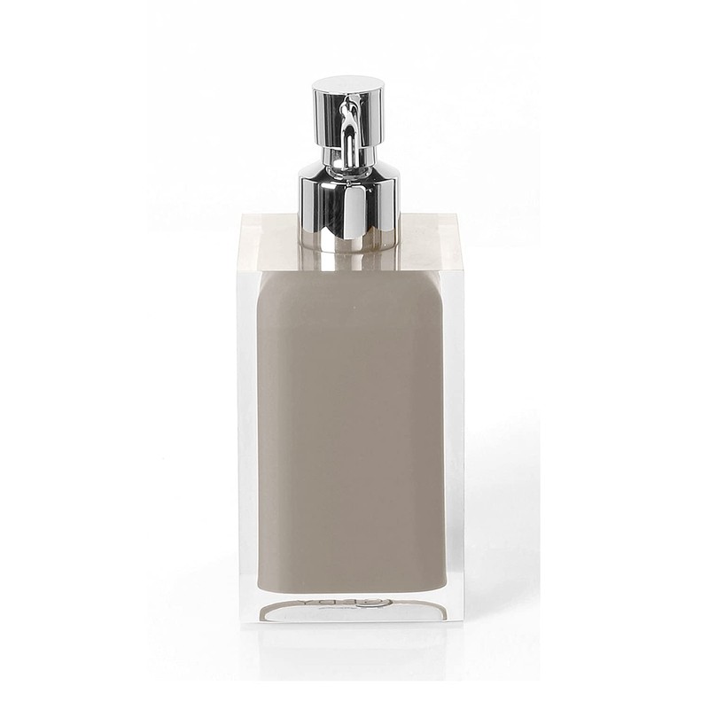 Gedy Bathroom Soap Dispenser, Resin, Grey (Light Taupe), 16.2 x