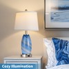 Blue Lamp for Bedroom & Bedside with 3-Way Lighting Modes