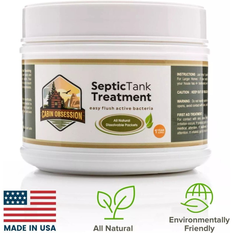 Septic Tank Treatment - 1 Year Supply of Dissolvable Easy