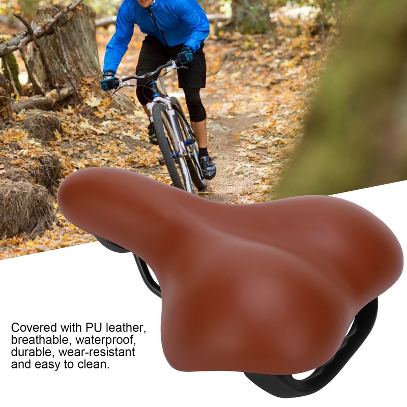 PU Leather Ergonomic Bumper Mountain Bicycle Saddle Seat Bike Cushion