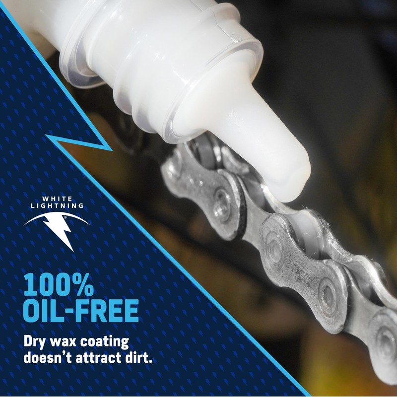 White Lightning Clean Ride Self-Cleaning Wax Bicycle Chain Lubricant –