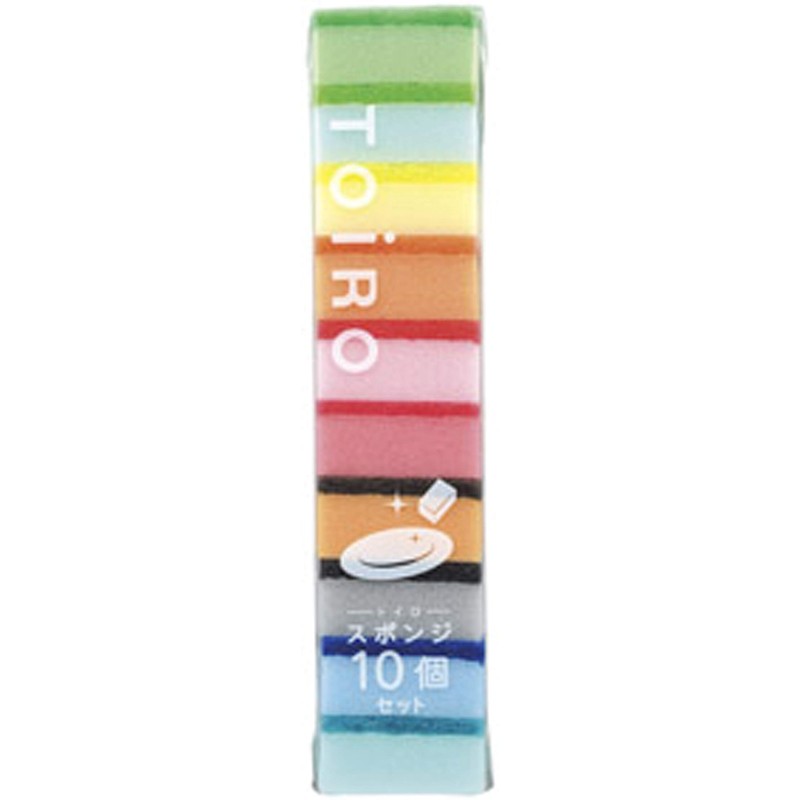 Basic Standard Kitchen Sponge Cute Colorful Set of 10 Colors