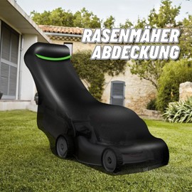 YedZen 191 x 110 x 67 cm Lawn Mower Cover, 420D Lawn Tractor Protective Cover with Elastic Band and Belt Buckle, Waterproof, UV-Resistant, Windproof Lawn Mower Protective Cover