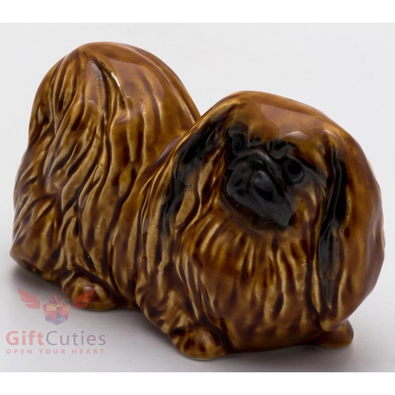 Porcelain Figurine of the Pekingese dog