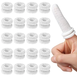 COYUN Pack of 20 Tubular Finger Guards, Breathable Finger Bob, Fingertip Protection, Stretchy, Cotton Finger Cots Finger Plasters
