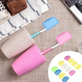 GANAZONO 12 Fundas Protectoras para Cepillo de Dientes de Silicona Tapa Portátil para Viajes y Uso Diario Compatible Cepillos Manuales y Eléctricos Color Aleatorio Set Color Aleatorio