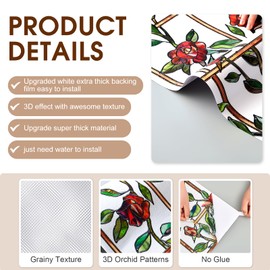 SUNBABY Stained Glass Window Film:287,3D Decorative Window Privacy Film,Window Decals,Non-Adhesive Heat Control Anti UV Vinyl Static Clings,23.6 x 35.4 Inches