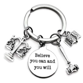 Scale of Justice Lawyer Keychain, Lawyer Attorney Keychain, Justice Gavel, Law Book, Justice Keychain, Law Student Gift, Lawyer Gift, Gavel and Scales of Justice Gift, Lawyer Graduation Key Ring