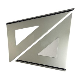 Agendepoint.it - Set of 2 professional aluminium set squares, 1 pair of aluminium drawing triangles of 60° and 45°