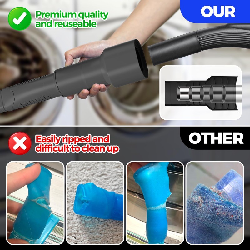 Holikme 2 Pieces Dryer Vent Cleaner Kit, Dryer Lint Vacuum