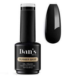 Dan's Nails Rubber Base Gel Polish Coat (Black Onyx)