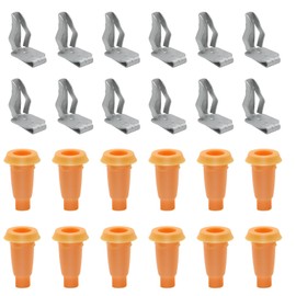 Aynaxcol 12Pcs Front Door Panel Frame Plugs and Retainer Clip 4500027 Replacement for Chevy Chevelle 1964-1972 Replacement for Pontiac Firebird 1967-1981 Replace# 4853962