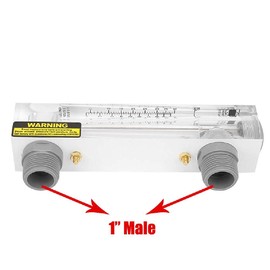 Gas Flow Meter, Acrylic Glass LZM-25 Panel Flow Meter, Gas or Liquid Analysis Instrumentation Laboratory Meter G1 Inch (2.5-25 m³/h)