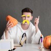 Set of 2 Yellow Moustache and Eyebrow Set, Dressing Set,