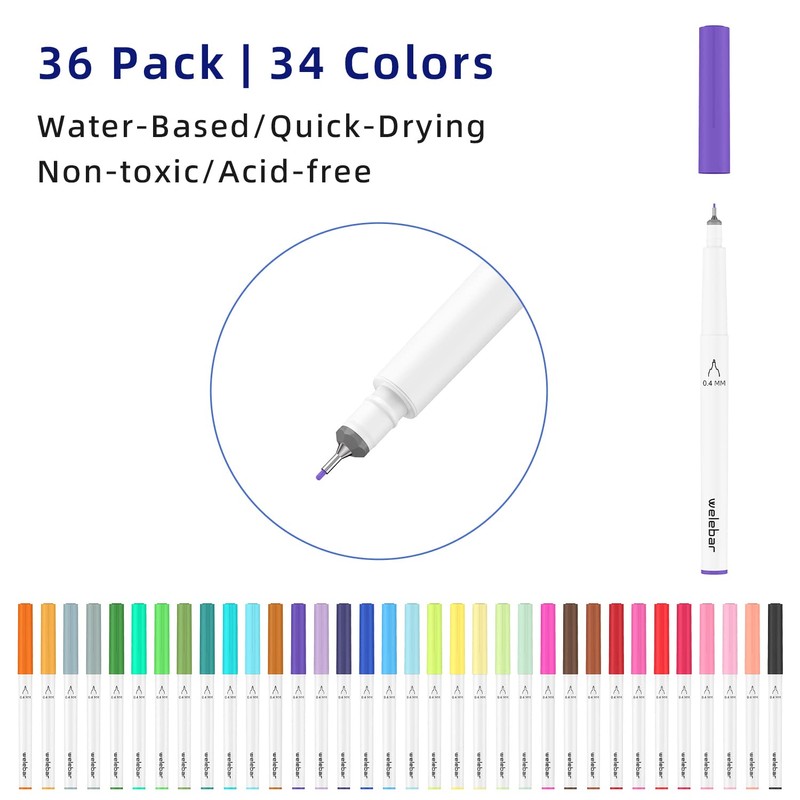 Welebar 0.4 Tip Pens Set For Cricut Maker/Maker 3/Explore 3/Air
