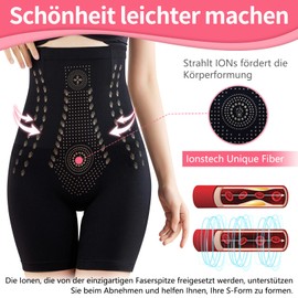 FANGCCC Ionstech Unique Fibre Restoration Shaper, Pack of 2 Fibre Restoration Shaper, Elastic Body Shaper for Women, High Waist Shapewear for Getting Into Shape, Black and skin tones