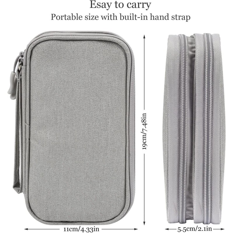 Caoodkdk Electronic Organizer Bag, Waterproof Portable Electronic Organizer Travel Acc...