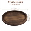 Round Wooden Candle Holder Trays for Coffee Table, Distressed Finish