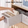 6 Pack Linen Storage Bins, Foldable Storage Boxes, Portable Wardrobe