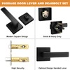 Probrico 2Pack Matte Black Exterior Door Handle with Single Cylinder