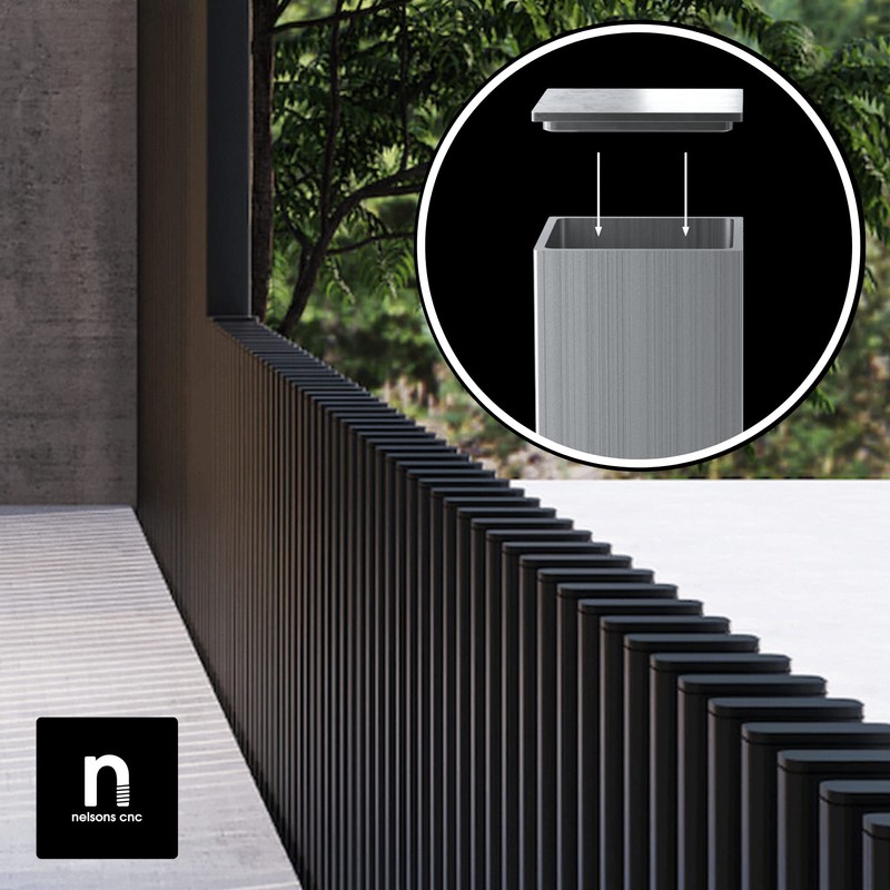 Nelsons CNC 10 Pack 1x3 Inch Aluminum Radius Edge Rectangle