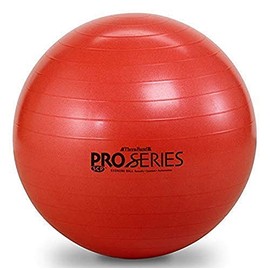 THERABAND Exercise Ball, Stability Ball with 55 cm Diameter for Athletes 5'1" to 5'6" Tall, Standard Fitness Ball for Posture, Balance, Yoga, Pilates, Core, & Rehab, Red