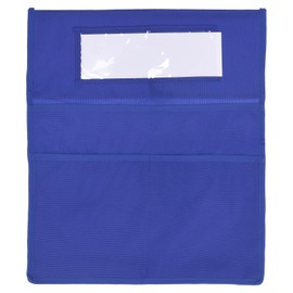 PATIKIL 3 Slots Chair Pockets for Classrooms, Classroom Chair Pockets for Classroom Chair Pockets Label for Paper Book Stationery, Blue