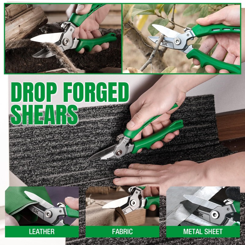 SK 8" Heavy Duty Scissors, All Purpose Shears, Drop Forged