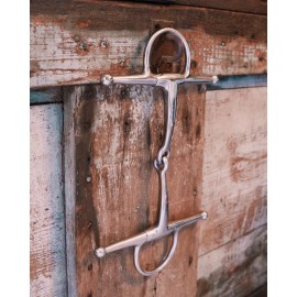 AJ Tack Stainless Steel Full Cheek Snaffle Bit with Triangle Mouth