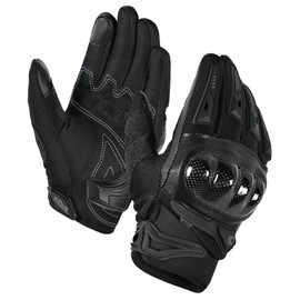 IRON JIA'S IRON JIA'S Motorcycle Gloves for Men and Women, Summer Touchscreen Riding Gloves with Carbon Fiber Protection for Road Racing, Dirt Bike, BMX, ATV XL
