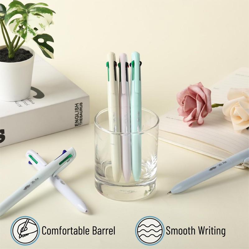 Mr. Pen- Ballpoint Multicolor Pen in One, 4-in-1, 6 Pack,
