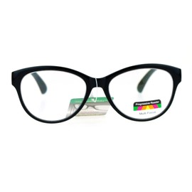 SA106 Cat Eye Multi 3 Focus Progressive Reading Glasses Black 1.0