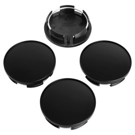 KitsPro 2.5Inch 63MM Wheel Center Caps for Dodge RAM 6KF18TRMAA Rim Hub Caps, Pack of 4 (Matte Black, Outer 63MM, Inner 56MM)