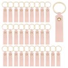 40 Pcs PU Leather Keychain Blanks Bulk Laser Engraving Keychain