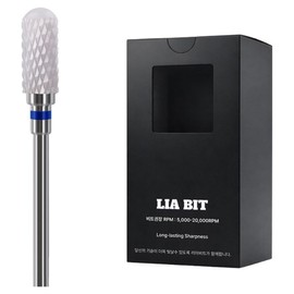 BESSIE Riabit Ceramic Snow Dome F Nail Drill Bit, 1 Piece, White / BESSIE 리아비트 세라믹 스노우돔 F 네일드릴비트, 1개, 화이트